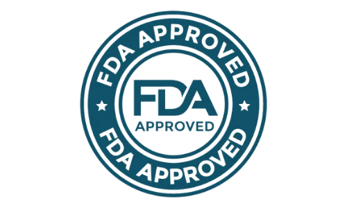 image shows fda approved badge
