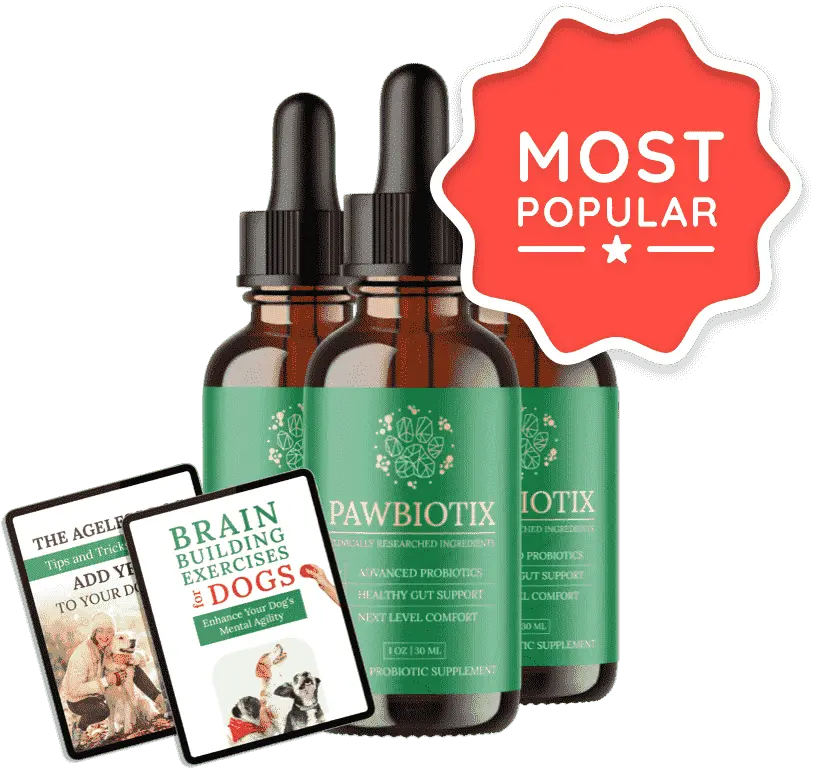 image shows 3 pawbiotix buy bottles with some bonuses