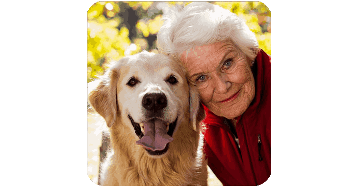 image of a old lady with her dog who reviewed website Pawbiotix buy